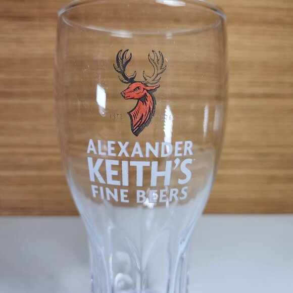 Alexander Keith's Fine Beers Beer Pint Glass 7.25 " Tall 16 oz White Letters - Picture 3 of 7